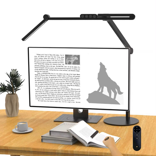 FEDIRAL LED Desk Lamp With Remote Control Round Base